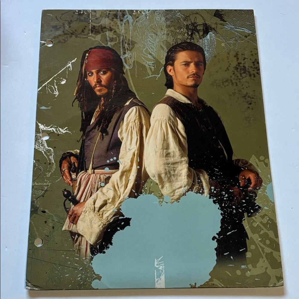 Pirates Of The Caribbean Pocket Folders Disney Curse Of The Black Pearl VTG